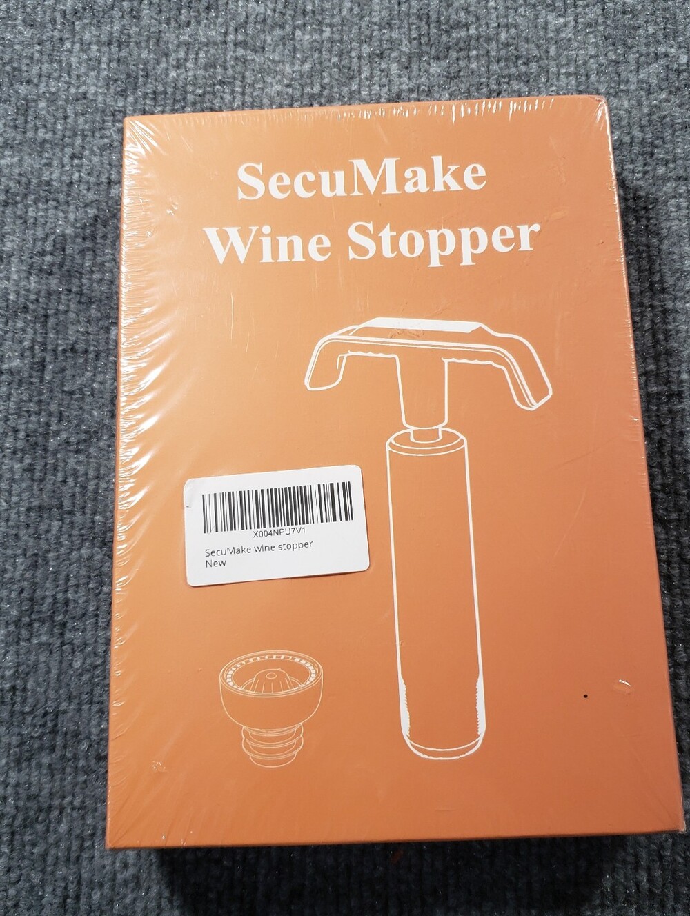 SecuMake Patented Vacuum Seal Indicator Wine Stopper Drink Saver Party NEW